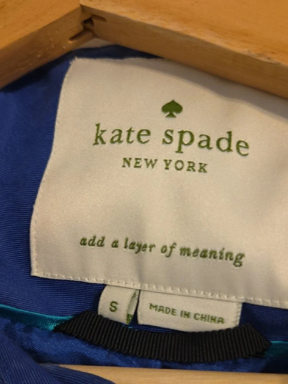 kate spade Vibrant Blue Bow-Accent Trench Coat